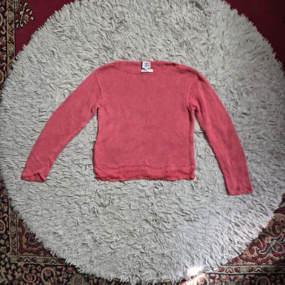 Vintage Knit Sweater Top Margaret O Leary Hand Knit Handknit Size S Small Spring